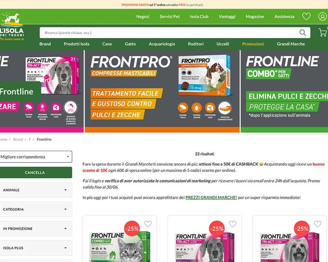 l'isola dei tesori ecommerce