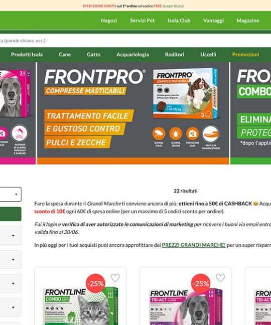 l'isola dei tesori ecommerce
